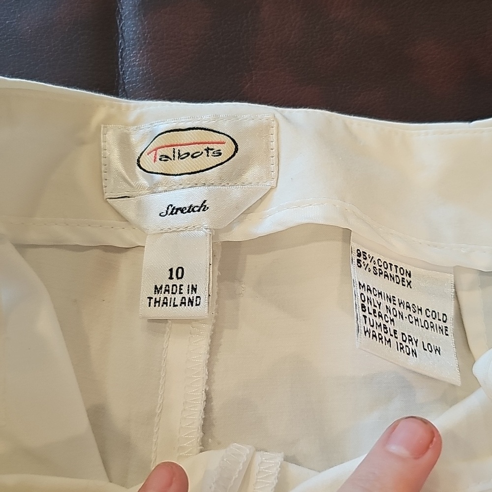 B1 White Talbots Slacks Sz 10 - Picture 4 of 5
